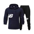 Conjunto De Moletom Casual Masculino Com Capuz Para Outono E Inverno, Calças De Fitness Quentes Para