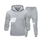 Conjunto De Moletom Casual Masculino Com Capuz Para Outono E Inverno, Calças De Fitness Quentes Para