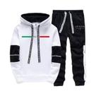Conjunto De Moletom Casual Masculino De Alta Qualidade Com Estampa, Calça E Hoodie Para Esportes Ao