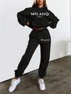 Conjunto De Moletom Casual Para Mulheres, Hoodie Hip Hop De Rua, 2 Peças, Roupas Para Atividades Ao
