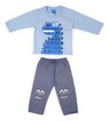 Conjunto de moletom com blusão e calça