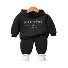 Conjunto De Moletom Com Capuz E Calça Longa Para Menino, Ideal Para Primavera E Outono Conjunto De Moletom Com Capuz E Calça Longa Para Menino, Ideal Para Primavera E Outono