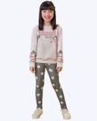 Conjunto de Moletom com Pelúcia e Calça Legging em Termoskin Peluciado Infanti Infantil Feminino Infanti 89623