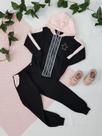 Conjunto de Moletom de Frio Com Capuz