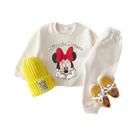 Conjunto De Moletom E Calças Cinza Do Mickey Mouse Para Bebês Meninos, Moda Casual