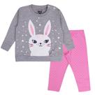 Conjunto de Moletom Feminina Camisa Manga Longa e Calça Coelhinha Tamaho G - Gelly