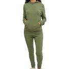 Conjunto de Moletom Feminino Básico com Capuz e Bolso Canguru