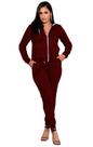Conjunto de moletom feminino Canguru Agasalho Blusa e calça de frio
