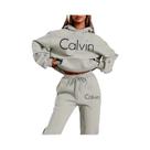 Conjunto De Moletom Feminino Com Estampa De Letras, Duas Peças, Moda, Moletom Esportivo Com Capuz E