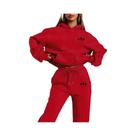 Conjunto De Moletom Feminino De Pelúcia Com Capuz, Estilo Hip Hop Casual, 2 Peças, Com Estampa De Conjunto De Moletom Feminino De Pelúcia Com Capuz, Estilo Hip Hop Casual, 2 Peças, Com Estampa De