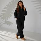 Conjunto de Moletom Feminino Gola Alta Ziper Confortável - Conjunto de Moletom Feminino Gola Alta Ziper Confortável -