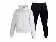 Conjunto de Moletom Flanelado Abrigo Blusa de frio + Calça de moletom Masculino e Feminino Ref 001