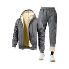 Conjunto De Moletom Masculino De Inverno Grosso E Quente Com Capuz E Calça Esportiva De Duas Peças