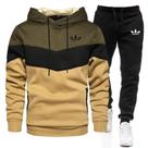 Conjunto De Moletom Masculino Outono Inverno Com Capuz Para Corrida Casual Roupa Esportiva Moletom E Conjunto De Moletom Masculino Outono Inverno Com Capuz Para Corrida Casual Roupa Esportiva Moletom E
