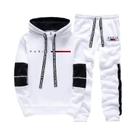 Conjunto De Moletom Masculino Para Outono E Inverno, Casual, Com Estampa, Roupa Esportiva, Hoodie E