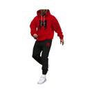 Conjunto De Moletom Masculino Para Outono E Inverno Com Capuz E Cordão, Casual E Confortável, Moda