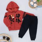 Conjunto de Moletom para Bebês Meninos Tigrinho Vermelho