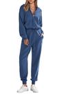 Conjunto de Moletom PRETTYGARDEN 2 Peças com Zíper Azul M