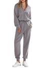Conjunto de Moletom PRETTYGARDEN 2 Peças Suéter Cinza Claro G Conjunto de Moletom PRETTYGARDEN 2 Peças Suéter Cinza Claro G