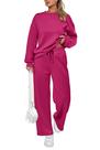 Conjunto de Moletom PRETTYGARDEN Outono 2025 Vermelho Rosa XL