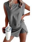 Conjunto de moletons femininos Outfit Ecosunny de verão de 2 peças