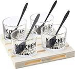 Conjunto de Molheiras de Vidro c/ Bandeja 9 Pcs - Lyor