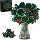 Conjunto de Montagem PLAXSOON Buquê de Rosas Verdes 523 Peças com Luzes