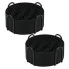 Conjunto de montanhas-russas de silicone TWTLi, 16 peças com suporte antiderrapante, preto