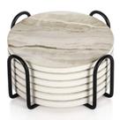 Conjunto de montanhas-russas LIVER Marble Ceramic com suporte de 4 polegadas, pacote com 6