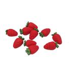 Conjunto de morango vermelho para móveis de casa de bonecas em miniatura, 10 unidades Conjunto de morango vermelho para móveis de casa de bonecas em miniatura, 10 unidades