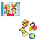 Conjunto De Mordedor e Chocalho Infantil Kit Diversão Conjunto De Mordedor e Chocalho Infantil Kit Diversão