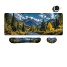 Conjunto de mouse pad gamer XXL MIBITRI com apoio de pulso em espuma viscoelástica Conjunto de mouse pad gamer XXL MIBITRI com apoio de pulso em espuma viscoelástica