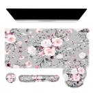 Conjunto de mouse pad iCasso XXL 90x40cm, apoio de pulso ergonômico rosa