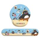 Conjunto de mouse para descanso de pulso com teclado Cute Penguin