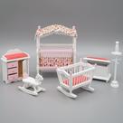 Conjunto de móveis de berçário em miniatura em escala Odoria 1/12