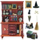 Conjunto de móveis de estante Dollhouse Miniatures BEIREG 1/12