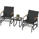 Conjunto de móveis de pátio YITAHOME Outdoor Glider Chair 3PC Black