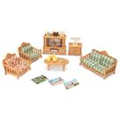 Conjunto de móveis Dollhouse BananMelonBM para crianças a partir de 3 anos com acessórios