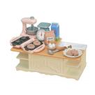 Conjunto de móveis Toy Dollhouse Calico Critters Kitchen Island
