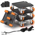 Conjunto de movimentação de móveis com capacidade de 2.000 kg com rodas e boneca móvel Conjunto de movimentação de móveis com capacidade de 2.000 kg com rodas e boneca móvel