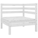 Conjunto de Muebles de Patio vidaXL 3 Piezas de Madera Maciza de Pino Blanca