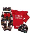 Conjunto de Navidad Primera Navidad para Bebé Niña 9-12 Meses