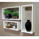 Conjunto de Nichos Retangulares 100% MDF Branco