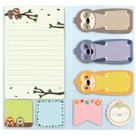 Conjunto de notas adesivas Fancy Land Sloth para mulheres, 240 folhas