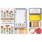 Conjunto de notas adesivas Xqumoi Retro Wildflowers, presente para professores