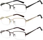 Conjunto de óculos de leitura Success Eyewear de 3 +2,25 meio aro Conjunto de óculos de leitura Success Eyewear de 3 +2,25 meio aro
