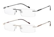 Conjunto de óculos de leitura Success Eyewear Rimless Lightweight 1.25