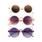 Conjunto De Óculos De Sol Coloridos Com Orelhas De Gato Para Meninas E Meninos, Armação Redonda Conjunto De Óculos De Sol Coloridos Com Orelhas De Gato Para Meninas E Meninos, Armação Redonda
