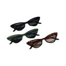 Conjunto De Óculos De Sol Femininos Pequenos E Fofos Com Efeito Olho De Gato, 3 Pares, Estilo Retrô