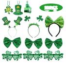 Conjunto de óculos Shamrock e óculos verdes do Dia de São Patrício